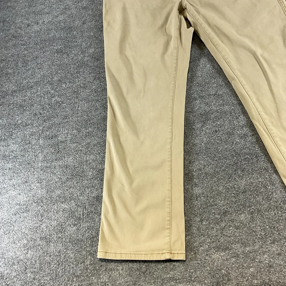 GH Bass & Co Mens 36x32 Khaki Casual Pants Straight Fit Cotton Stretch Chinos